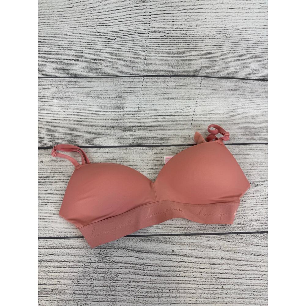 PINK Victoria's Secret Mauve Wear Everywhere Wireless Push Up Bra Size 32D